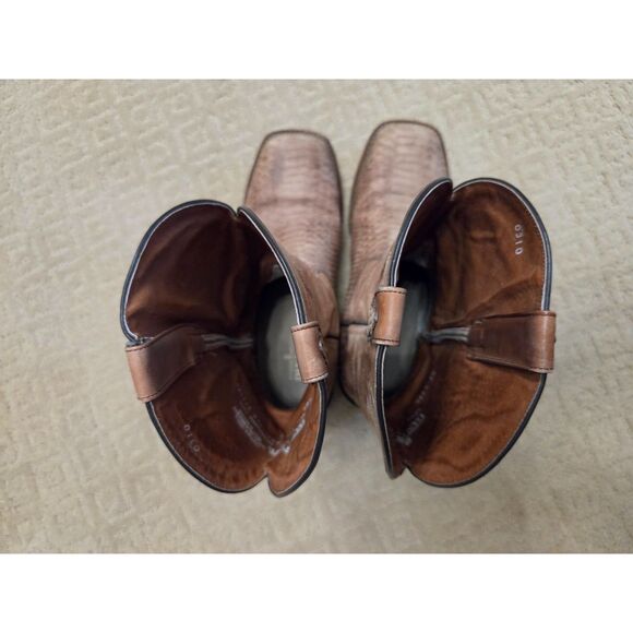 Dan Post Boots Ka Python Print Western Size 12 Tan Light Brown Leather Upper main image 7